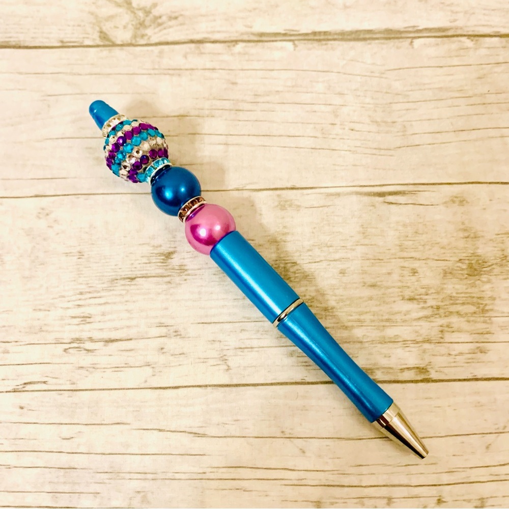 Colorful Handmade Beaded Pen - Black Ink